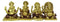 Ebros Set Of 4 Miniature Hindu God Of Success Lord Ganesha Sitting On Throne Figurines