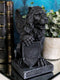 Ebros Stoic Notre Dame Shield Bearer Lion Heart Gargoyle On Pedestal Figurine 6"H