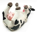 Farm Bovine Cow Adorable Spots Wine Guzzler Holder Kitchen Decor Resin Figurine