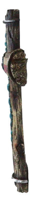 Rustic Western Lone Star Texas State Flag With Turquoise Rocks Rugged Wall Cross