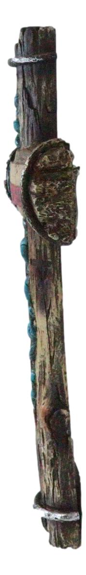 Rustic Western Lone Star Texas State Flag With Turquoise Rocks Rugged Wall Cross
