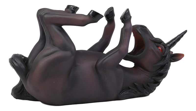 Ebros Elixir of Doom Macabre Black Unicorn Wine Holder Figurine Kitchen Statue