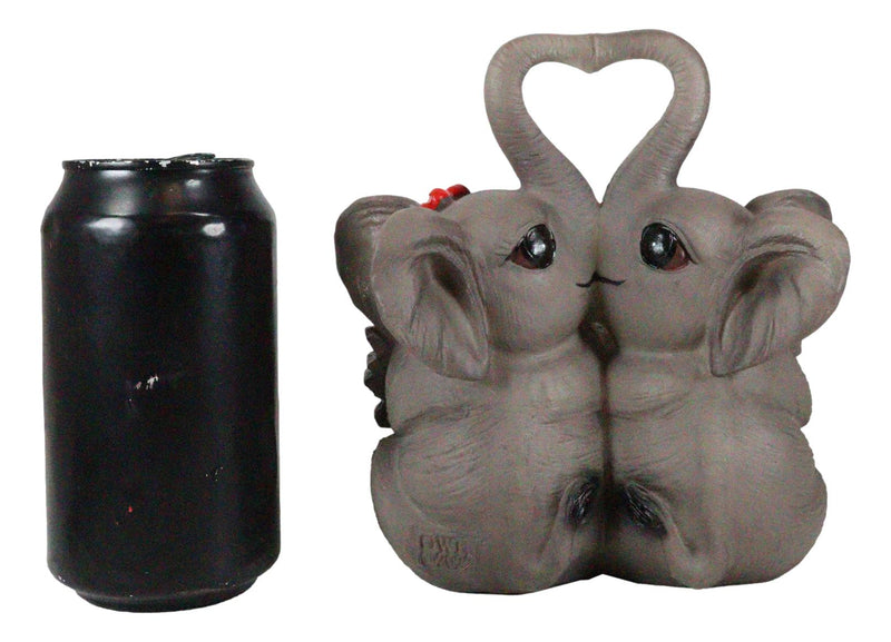 Ebros Together Forever Anniversary Elephant Couple With Heart Shaped Trunks Statue