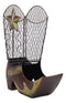 Western Rustic Cowboy Cowgirl Boot Texas Star Decorative Cork and Wine Holder