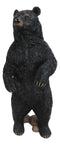 Western Rustic Forest Standing Black Bear Statue 12"H Cabin Lodge Bears Figurine