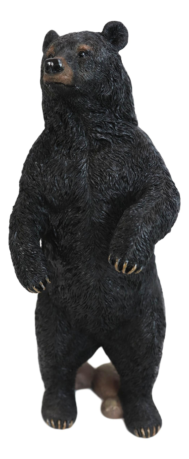 Western Rustic Forest Standing Black Bear Statue 12"H Cabin Lodge Bears Figurine