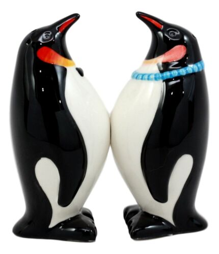 Polar Opposites Emperor Penguin Salt & Pepper Shakers Ceramic Magnetic Set
