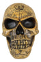 Ebros Alchemy Alpha Omega Ancient Mystical Symbols Skull With Sharp Canine Figurine