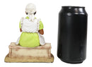 Ebros Vintage Black Americana History African American Girl Peeling Potato Statue 5"H