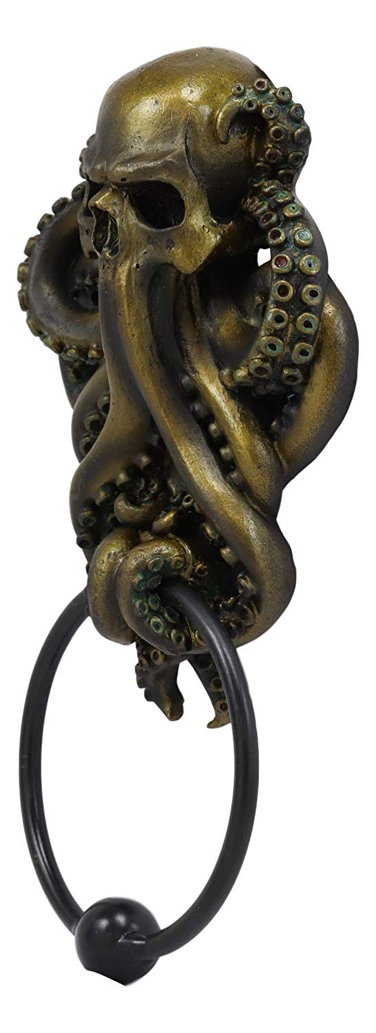 Bermuda Triangle Nautical Octopus Kraken Ghost Of Cthulhu Door Knocker Figurine