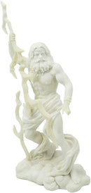 Ebros Greek God Zeus Jupiter On Clouds Holding Lightning Bolt Statue 11.25" H