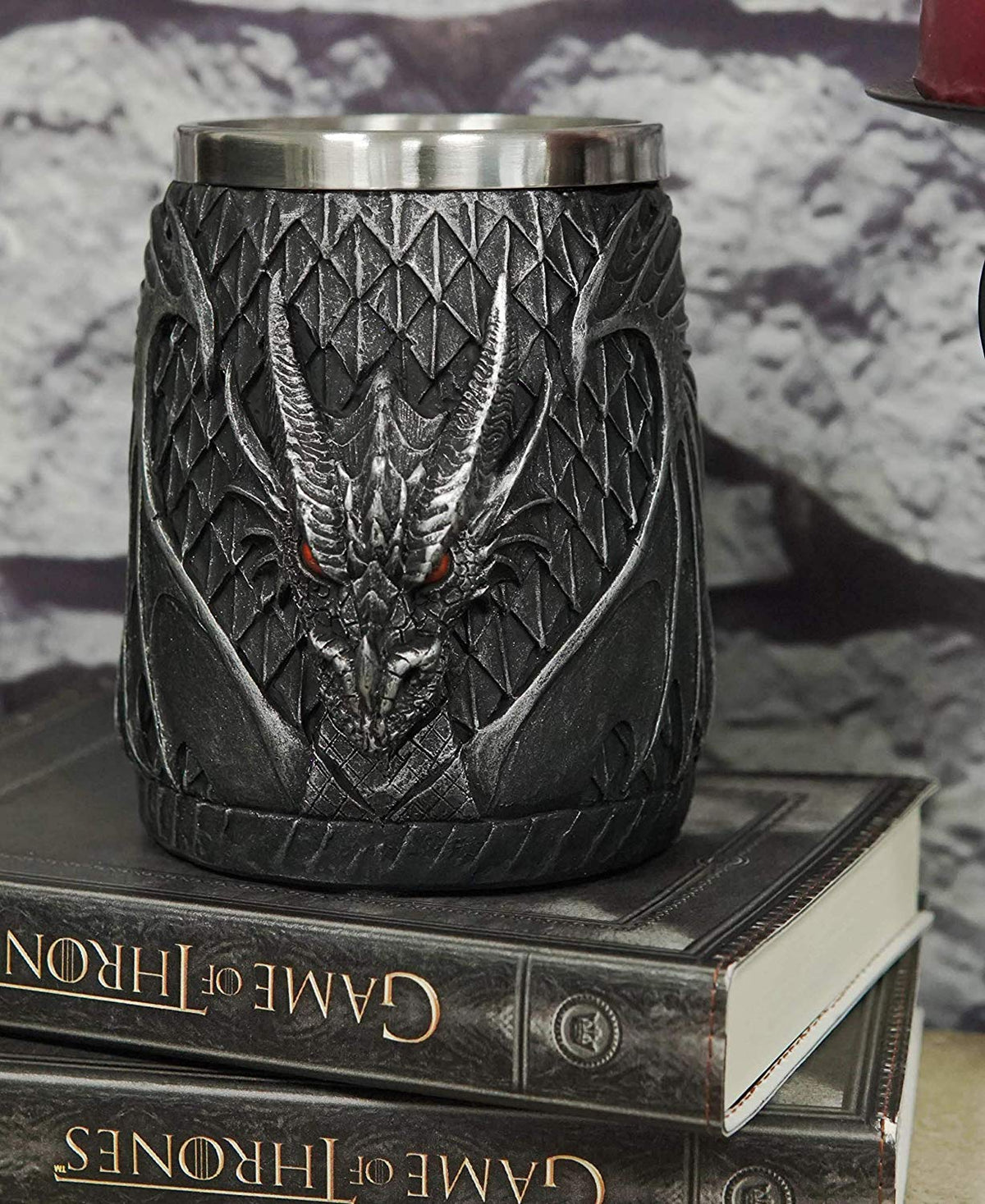 Ebros Winged Dragon Eye Of Drogon 16oz Drinking Coffee Mug Tankard Cup 6" Wide