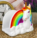 Sacred Pride Golden Horn Rainbow Unicorn On Clouds Paper Napkin Holder Figurine