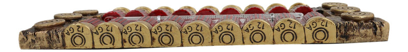 Ebros Western 12 Gauge Shotgun Shell Ammo Indoor Wall Thermometer Figurine 7.5"H