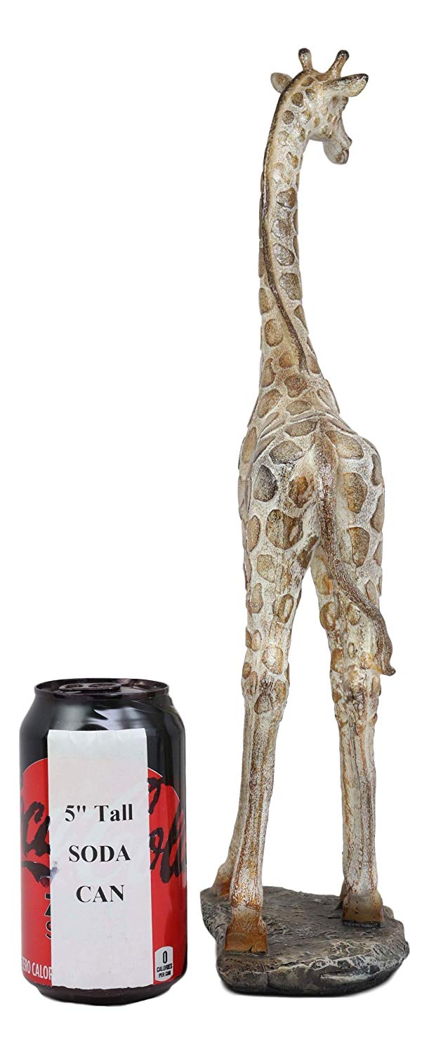 Ebros Large Mosaic Giraffe Statue 15.25" Tall Safari Savannah Standing Reticulated Giraffes Long Neck Animal Figurine Madagascar Africa Wildlife Decor and Gifts