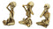 Gothic Necromancy Magic See Hear Speak No Evil Bony Skeleton Figurines Set Of 3