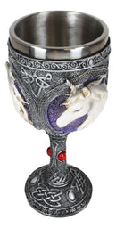 Magical Enchanted Waterfall Kingdom Rare Unicorn 5oz Wine Drink Goblet Chalice