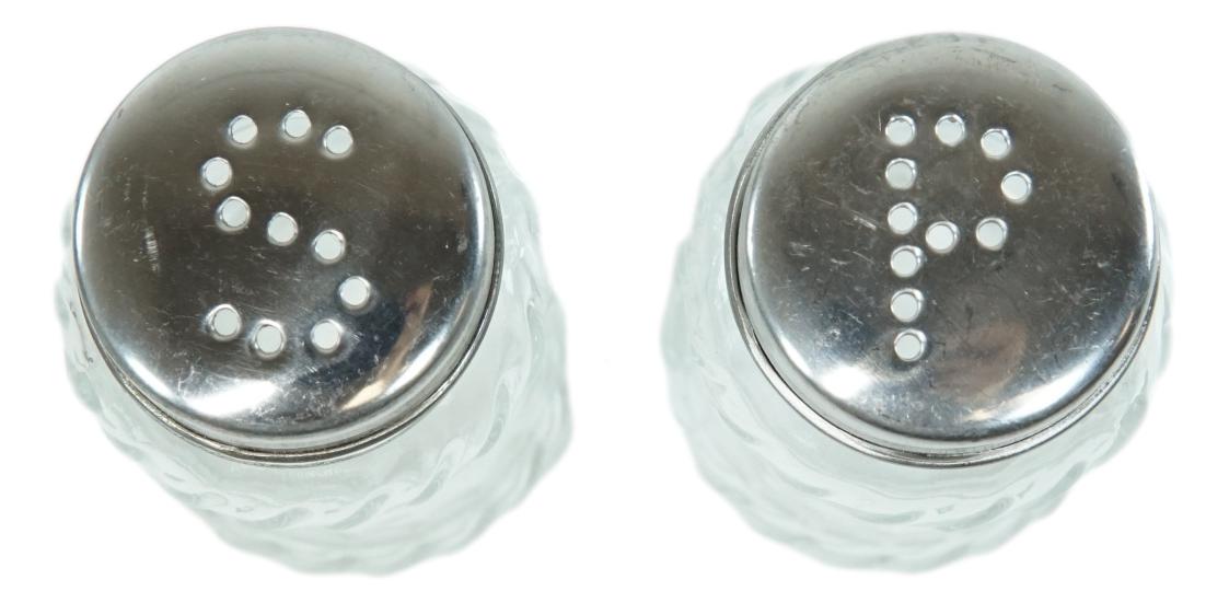 Turquoise Stone Holy Cross with Faux Wood Scroll Vines Salt Pepper Shakers Set