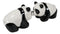 Ceramic Kissing Giant Panda Bears Salt And Pepper Shakers Holder Figurine Set
