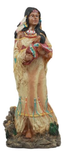 Native American Inca Indian Mother Cradling Baby Statue 10.5"Tall Pacha Mama