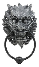 Ebros Far East Oriental Chinese Dragon Door Knocker Resin With Metal Ball