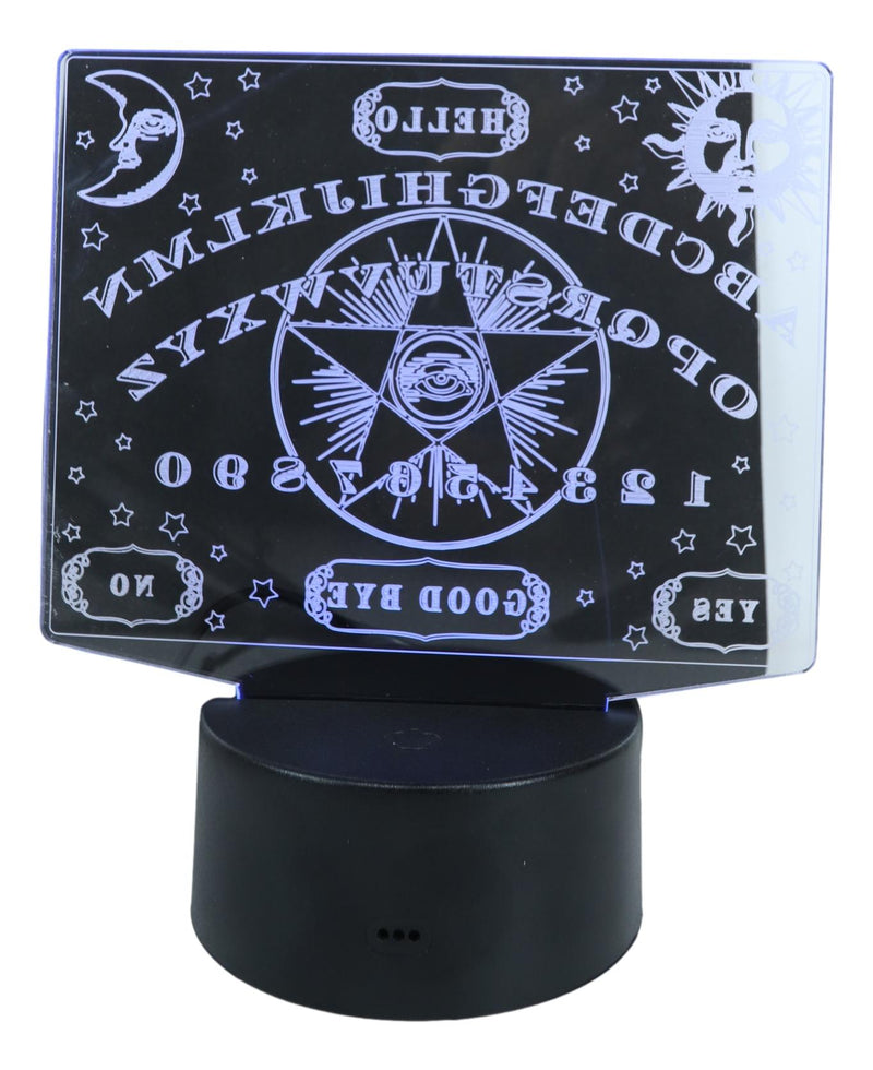 Ebros Ouija Spirit Board Eye of Providence Acrylic Panel Colorful LED NightLight