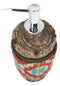 Rustic Western Turquoise Aztec Pattern Faux Wood Liquid Soap Pump Dispenser