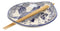 Blue White Koi Fish Small Appetizer Coupe Plate Flat Bowl With Chopsticks Set