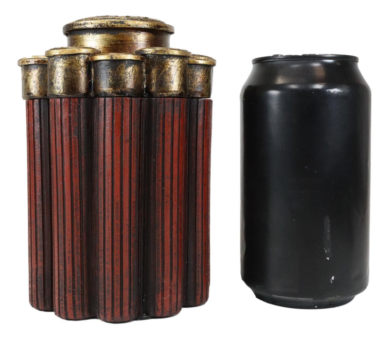 Rustic Western Shotgun 12 Gauge Bullet Shells Decorative Container Box With Lid