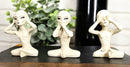 Ebros UFO See Hear Speak No Evil Roswell Alien Sitting Figurines Set of 3