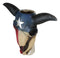 Western Patriotic Texas State Flag Lone Star Rustic Cow Skull Vase Planter Decor