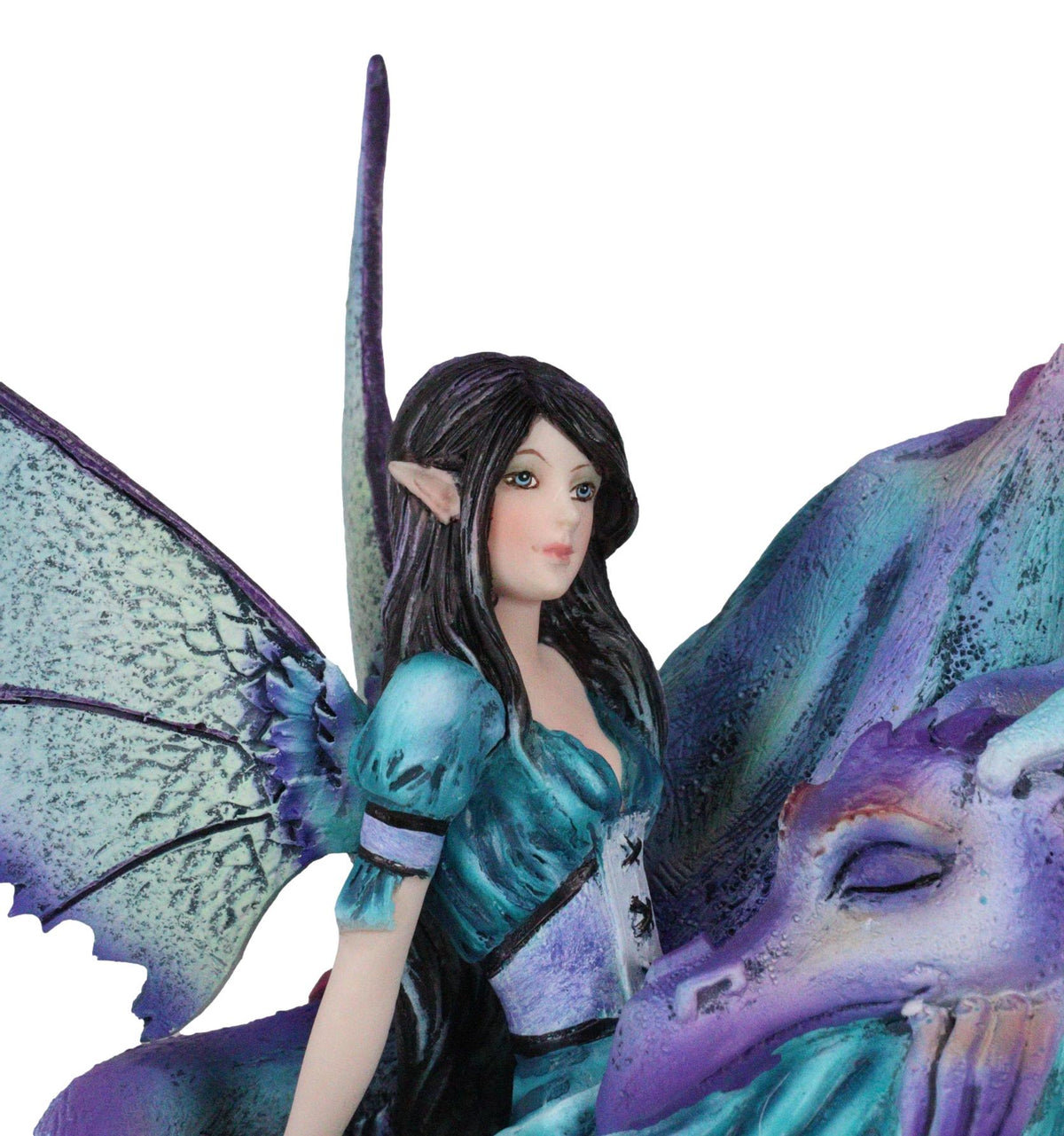 Twilight Slumber Enchanted Fairy With Sleeping Dragon On Lap Amy Brown Figurine