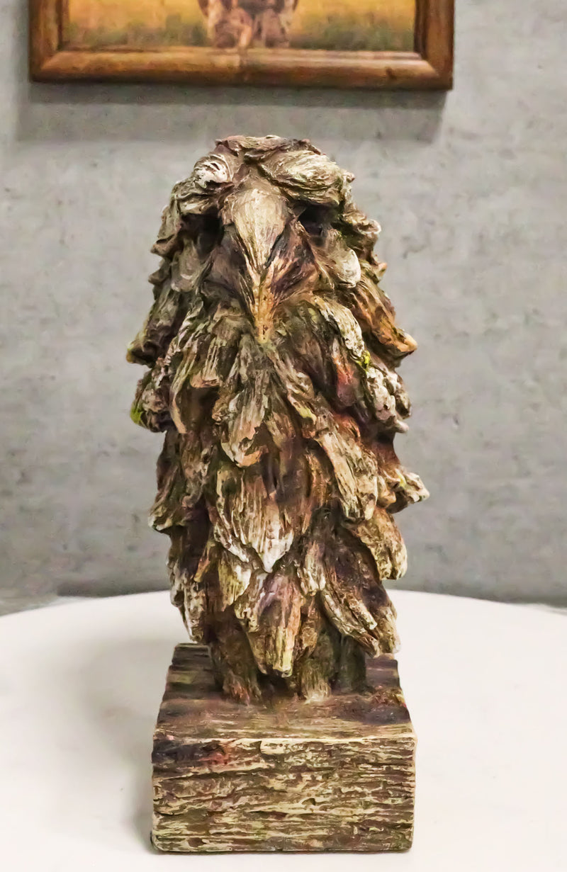 Faux Wood Carving Resin Rustic Wildlife American Bald Eagle Head Bust Figurine