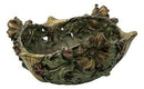 Large Art Nouveau Poppy Flower Basket Bowl 11.25"W For Fruits Potpourri Display