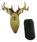 Ebros Bronzed 10 Point Buck Deer Bust Wall Hook Hanger Hunter's Game Trophy Taxidermy