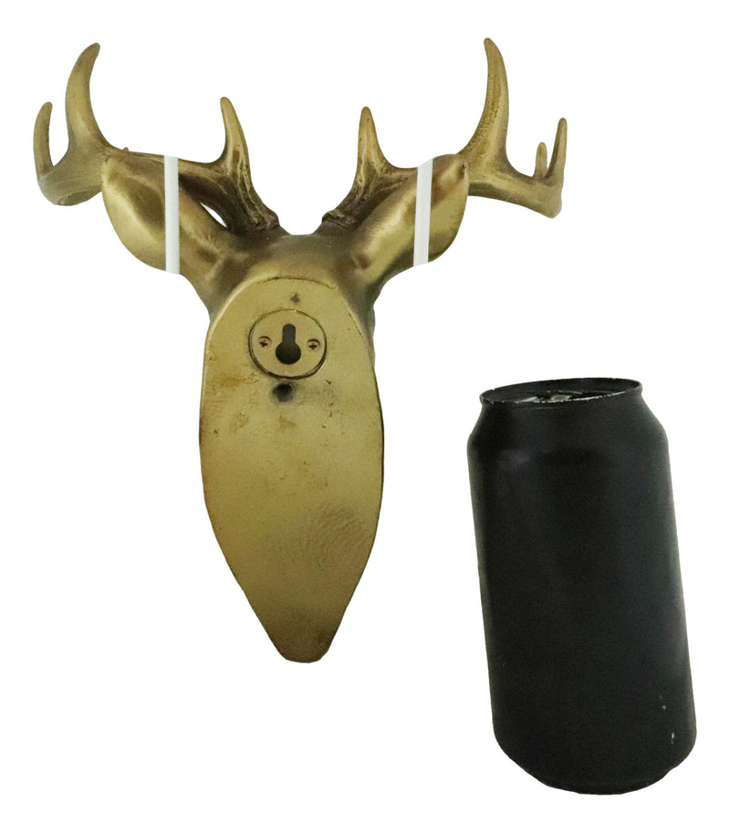 Ebros Bronzed 10 Point Buck Deer Bust Wall Hook Hanger Hunter's Game Trophy Taxidermy