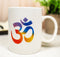 Pack Of 2 Feng Shui Yoga Meditation Sacred Mantra Ohm Bone China Coffee Mugs