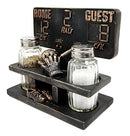 Extra Inning Home Run Baseball Scoreboard Salt And Pepper Shakers Holder