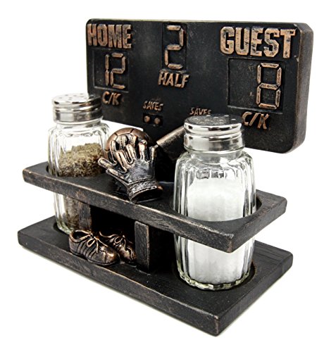Extra Inning Home Run Baseball Scoreboard Salt And Pepper Shakers Holder
