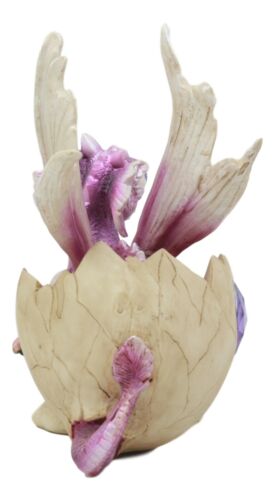 February  Birthstone Dragon Egg Statue Blue Sapphire February Gem Dragon Decor - Ebros Gift