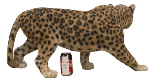 Large Lifelike Prowling Jaguar Statue 33"L Panther Cougar Puma Giant Cat Decor