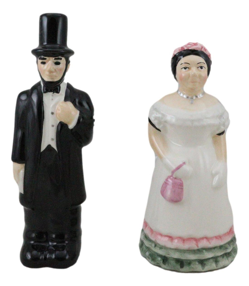 Patriotic American President Abraham Lincoln And Mary Salt Pepper Shakers Set