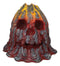 Haunted Volcano Lava Magma Fire Grinning Skull LED Night Light Lamp Figurine