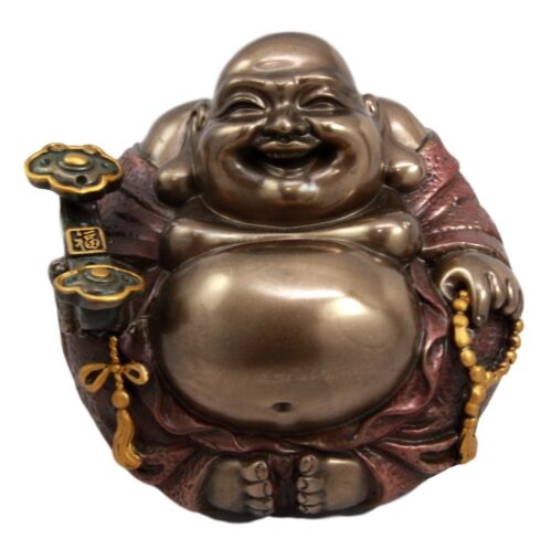 Large Lucky Buddha Zen Monk Of Wealth Prosperity Hotei Dharma Figurine Talisman - Ebros Gift