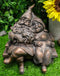 Forever Love Mr and Mrs Gnome Couple Sitting On Wooden Stool Bench Figurine