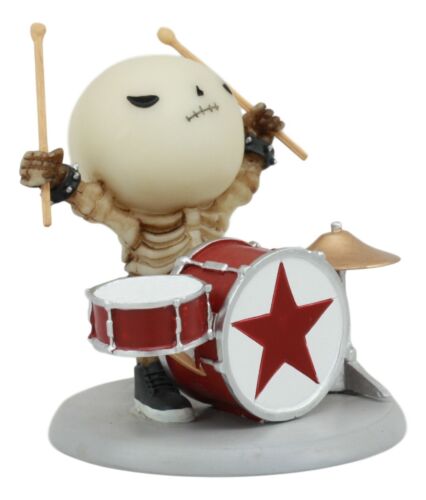 Lightning Lucky The Rock Star Skeleton Drummer Statue 3.5"H Rockband Celebrity