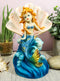 Ebros Colorful Ocean Mermaid Mergirl With Giant Shell Rising Over The Waves Figurine