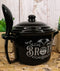 Wicca Bat Cauldron Broth With Pentagram Fine Bone China Bowl With Spoon And Lid