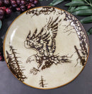 Pack Of 2 Rustic Western Swooping Bald Eagle Salad Appetizer Plates 8.75"D