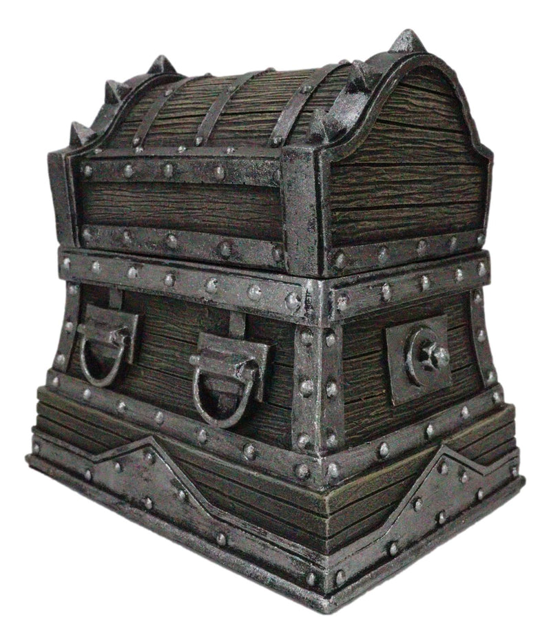 Nautical Caribbean Pirate Davy Jones Spiked Treasure Chest Small Decorative Box